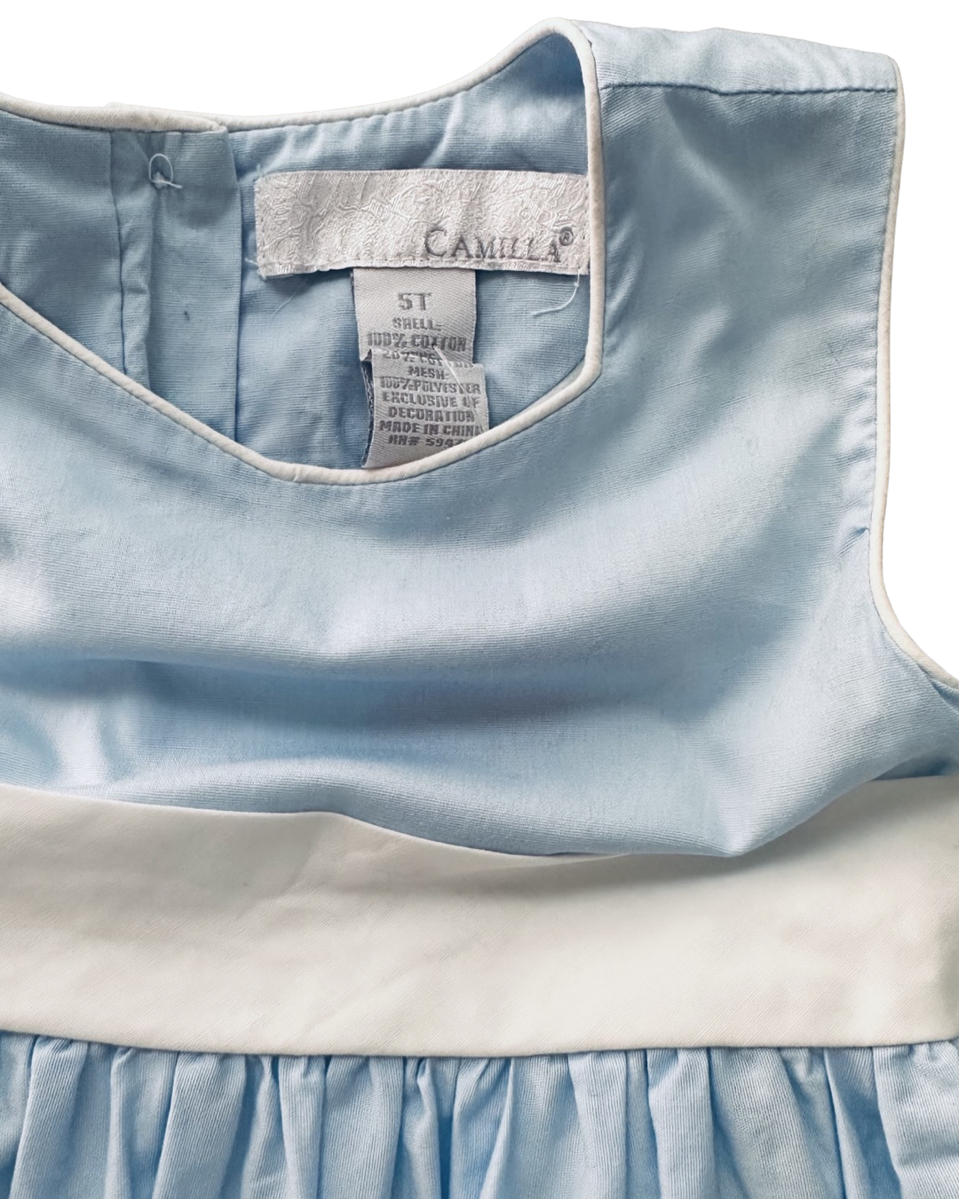 5T Toddler Girl Light Blue Camilla Floral Dress