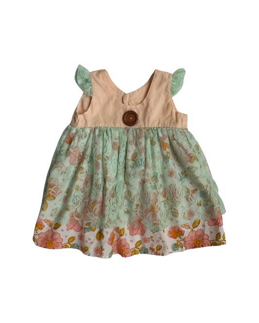 12M Baby Girl NaniKalani Boutique Floral Lace Flutter Sleeve Dress