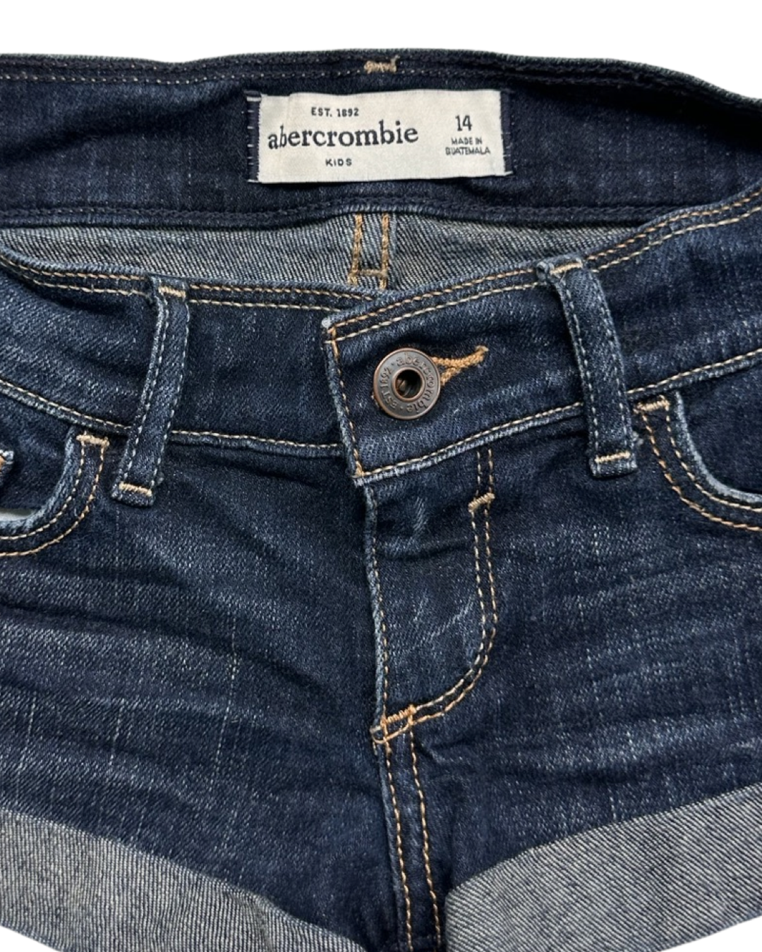 Youth Girls Size 14 Abercrombie Kids Blue Jean Shorts