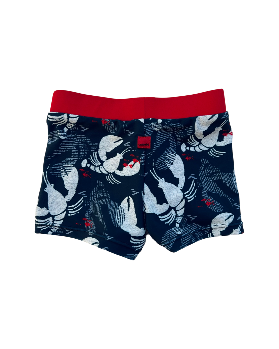 2T Toddler Boy Catamini Navy Lobster Euro Swim Shorts