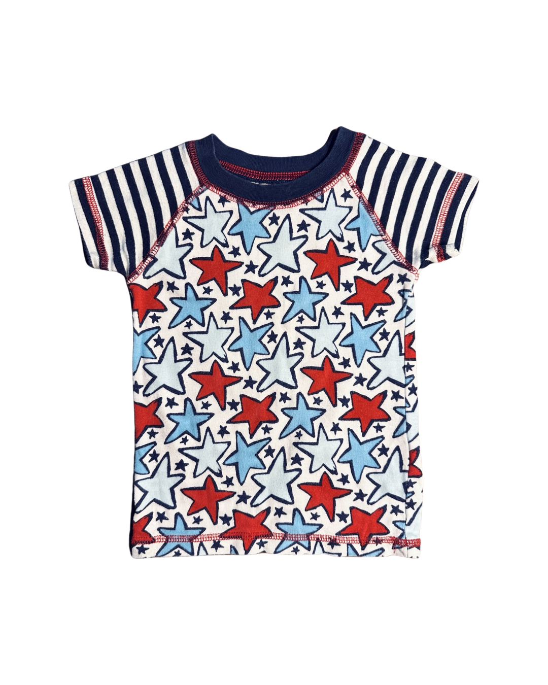 18M-24M Baby Boy Patriotic Navy / White Star Gymboree PJs