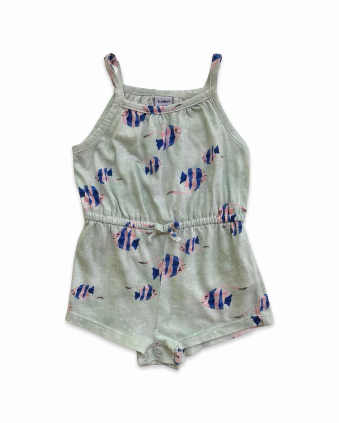 3-6M Baby Girl Old Navy Mint Fish Romper