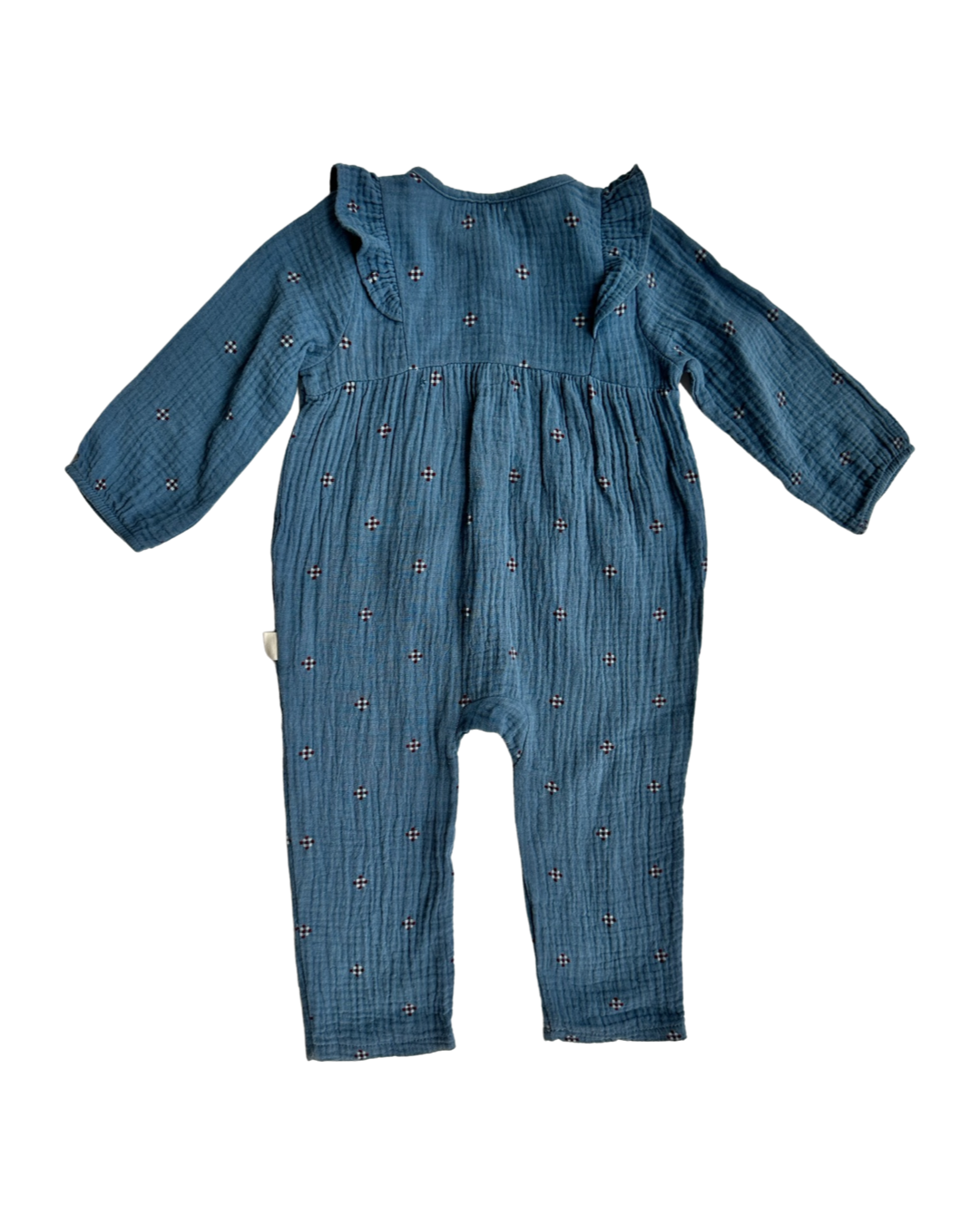 18M Baby Girl Rabbit + Bear Muslin Romper + Bonnet