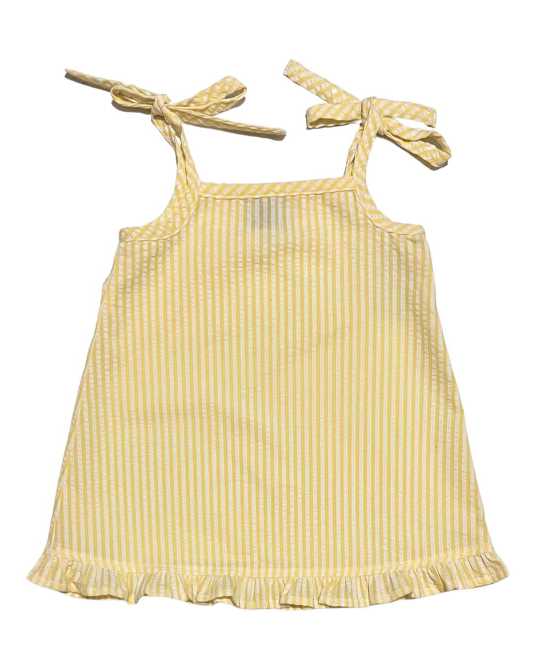18M Baby Girl Yellow Seersucker Kelly’s Kids Dress