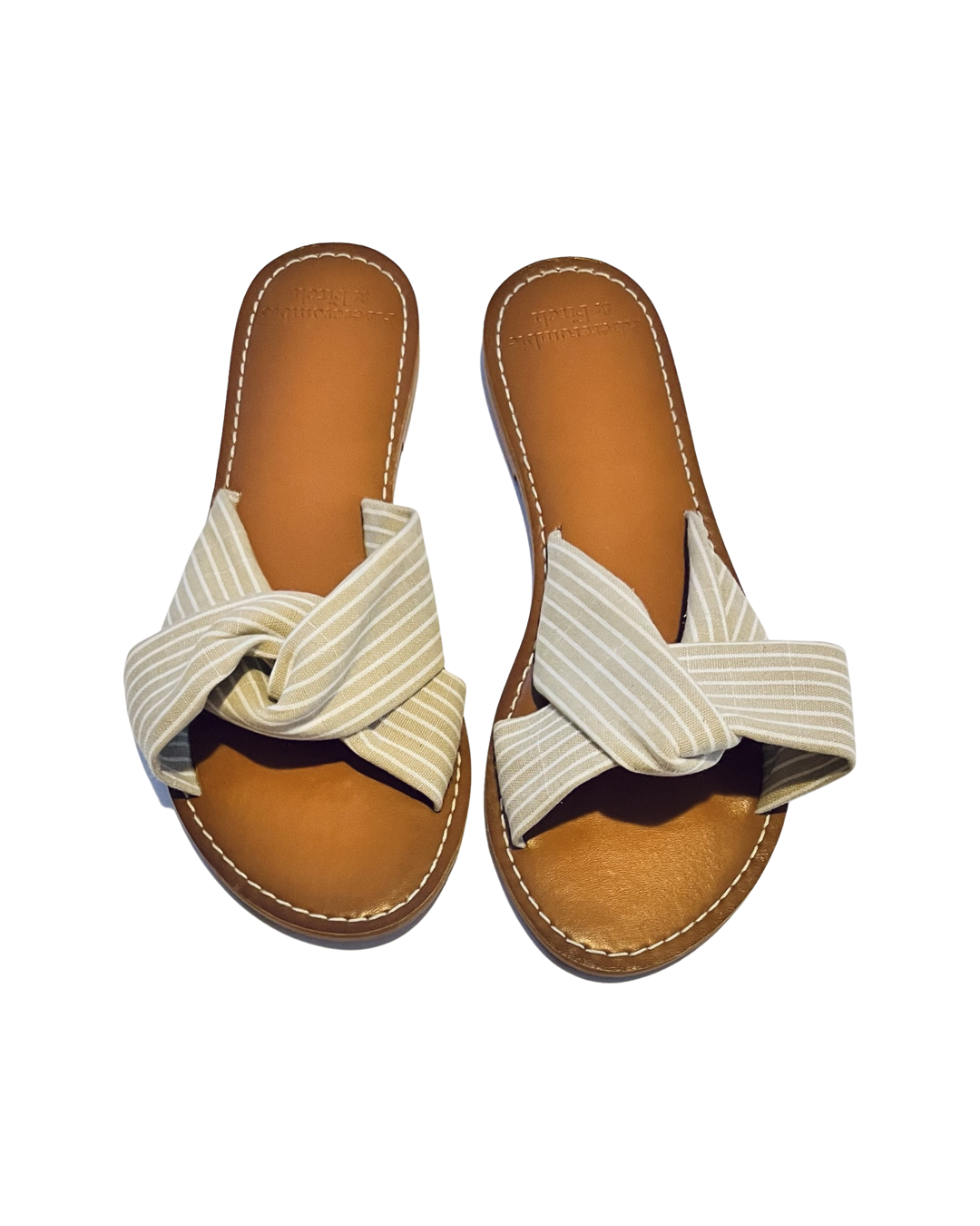 Womens Size 6.5 Abercrombie & Fitch Twist Top Slides Sandals