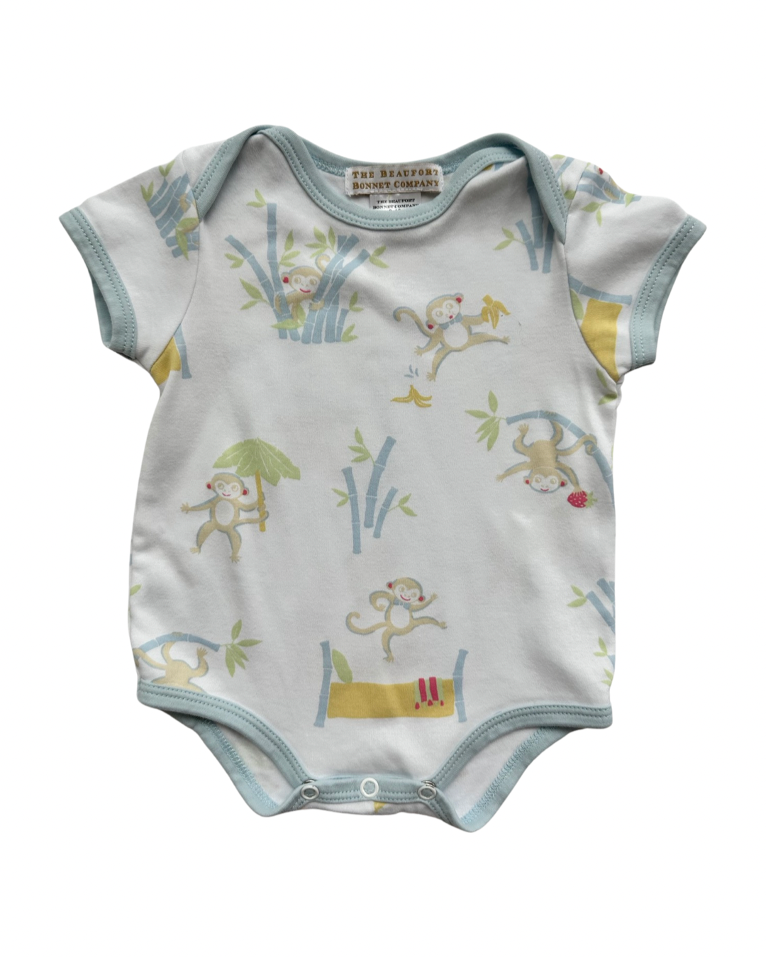6M-12M Baby Boy TBBC Beaufort Bonnet Company Monkey Onesie