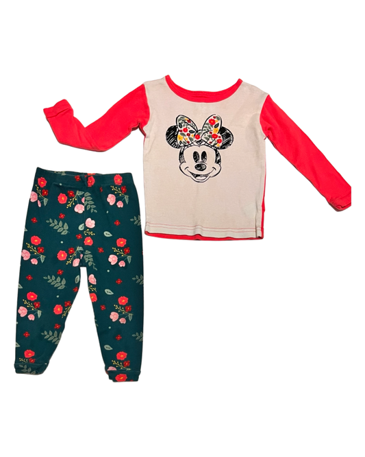 2T Toddler Girl DISNEY Minnie Mouse 2PC PJs