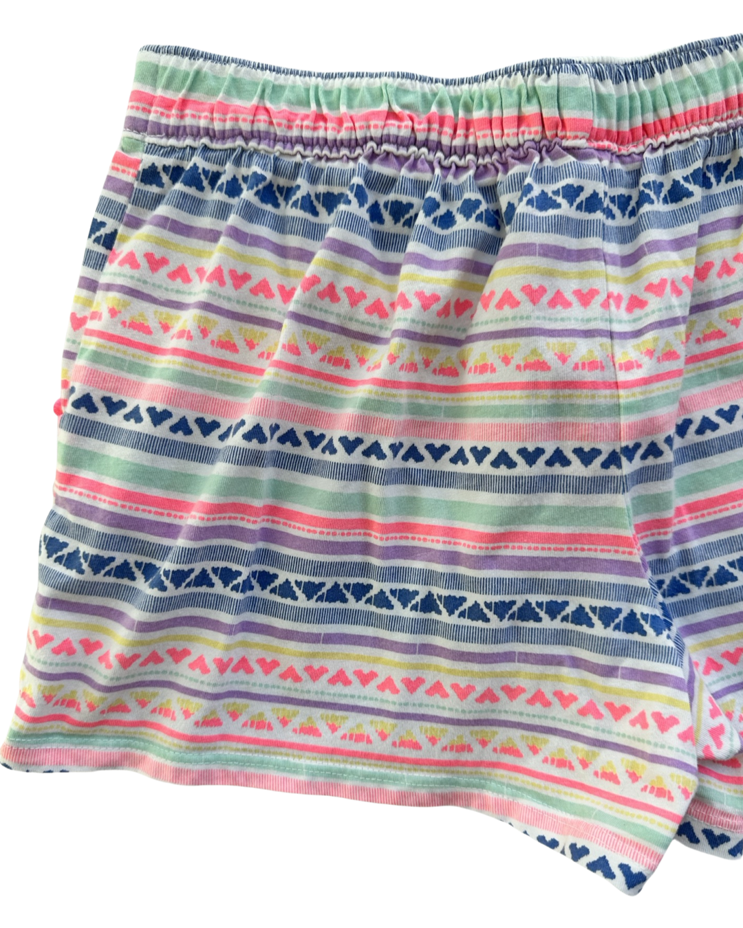 Girls Size 10/12 OshKosh B’Gosh Striped Heart Cotton Shorts w/ Pockets