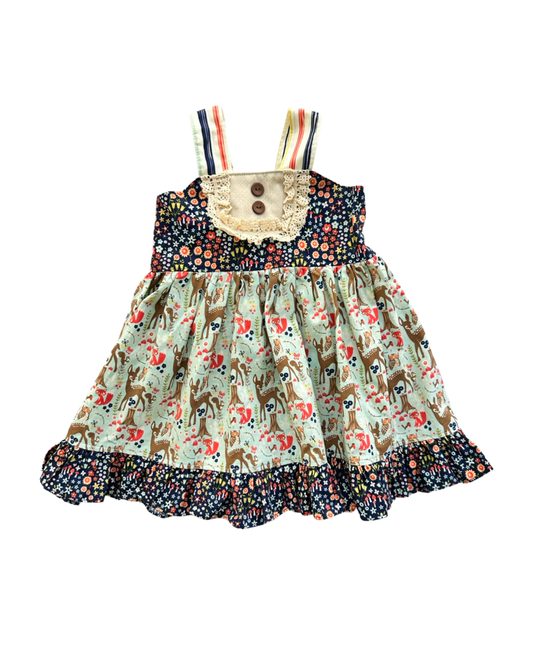 2T Toddler Girl Best Dress Ever Boutique Dress Bambi Deer