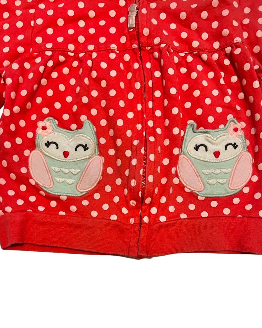 24M Baby Girl Carters Owl Zip Up Hoodie Top