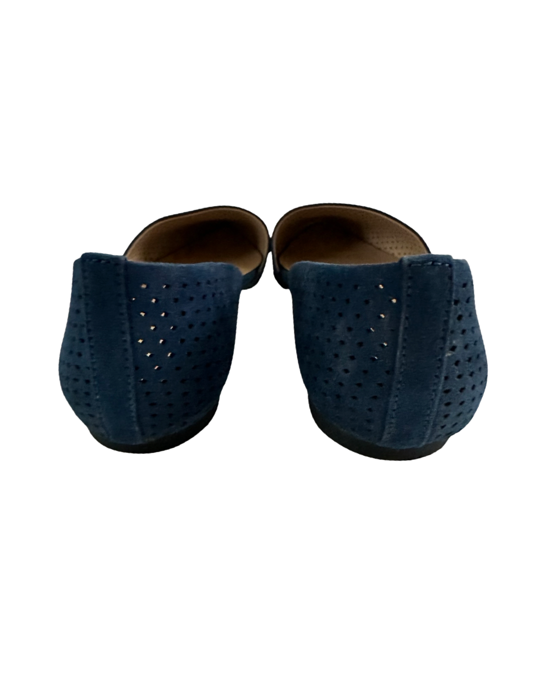 Women’s Size 6.5 Franco Sarto Honey2 Navy Suede Perforated Flats