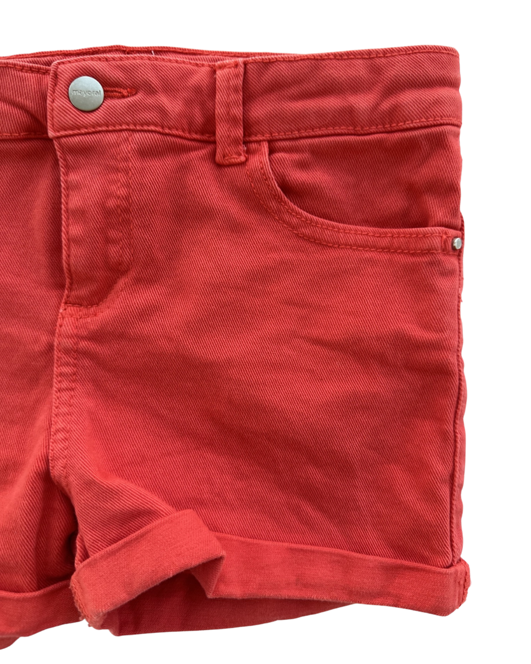 Girls Size 8Y Mayoral Red stretch Jean Shorts