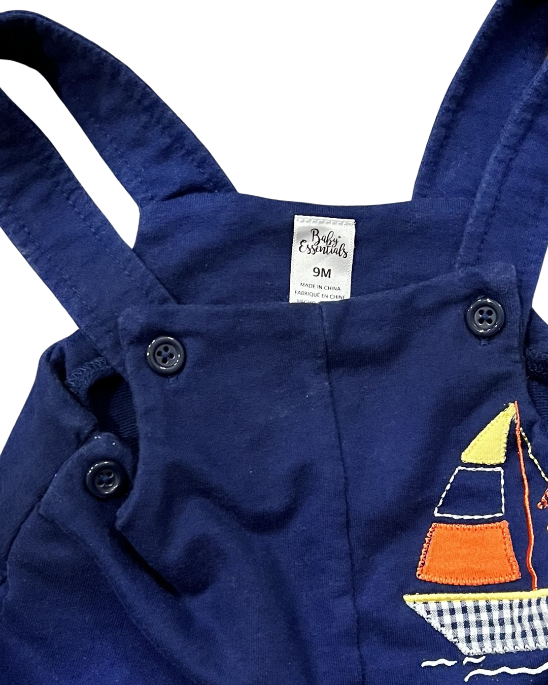 9M Baby Boy Baby Essentials Blue Sailboat Romper