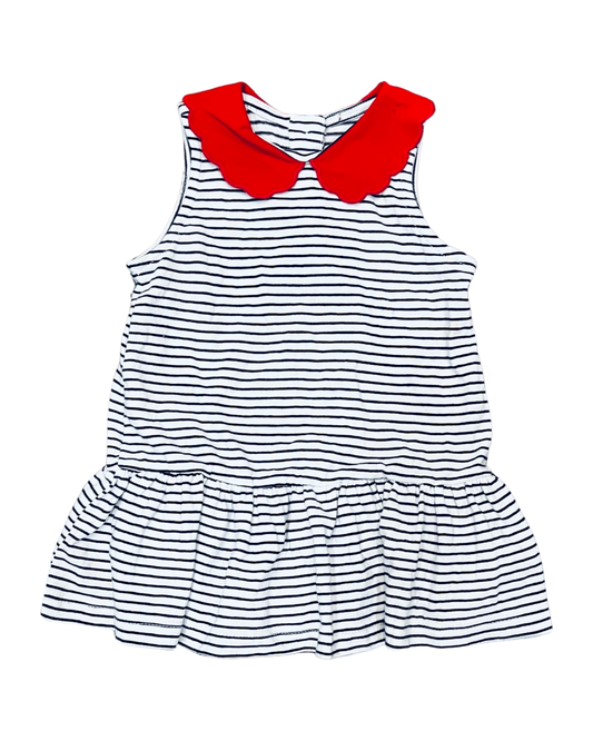 3-6M Baby Girl Baby Gap Navy Striped Dress