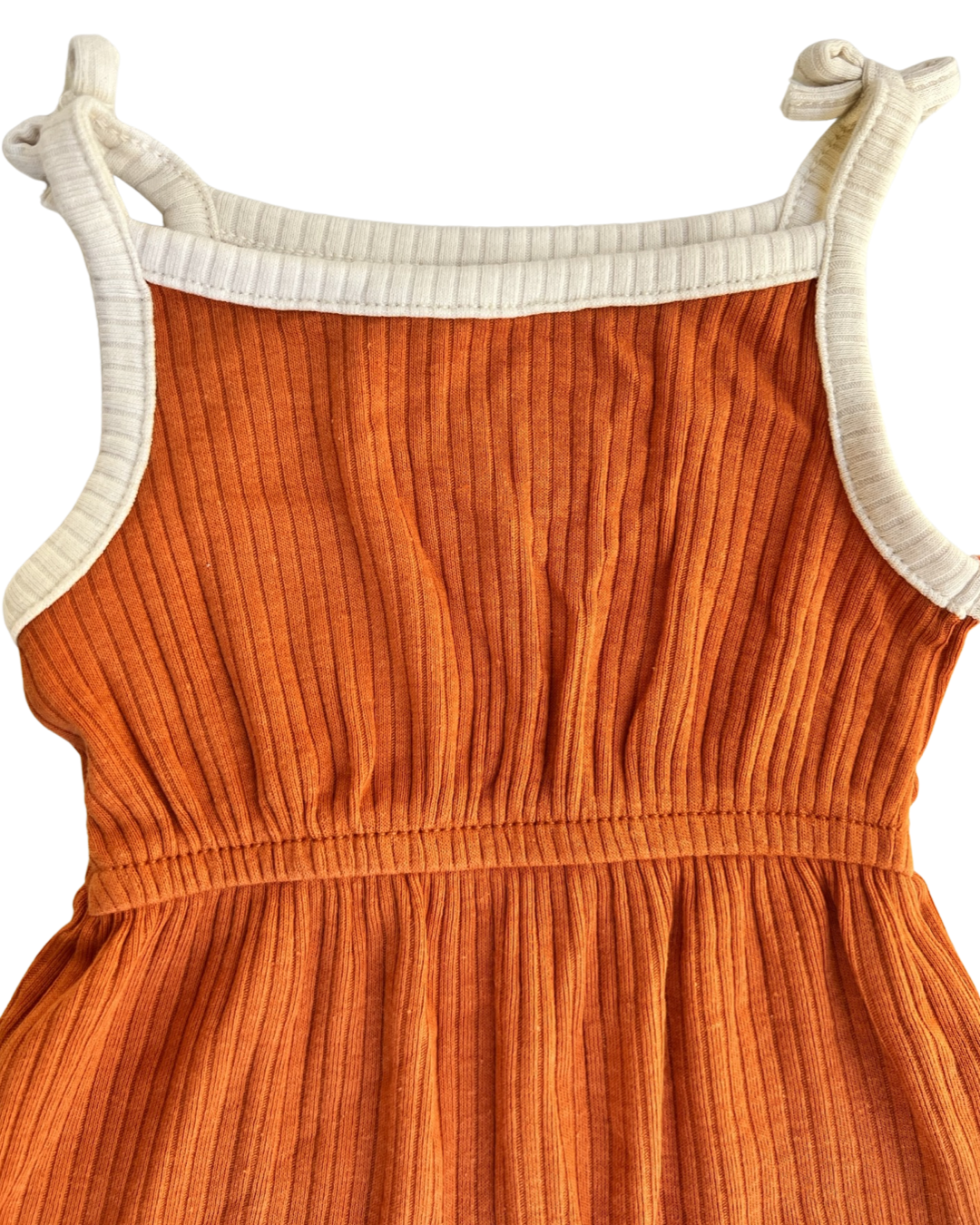 Newborn Baby Girl Pumpkin Colored Romper
