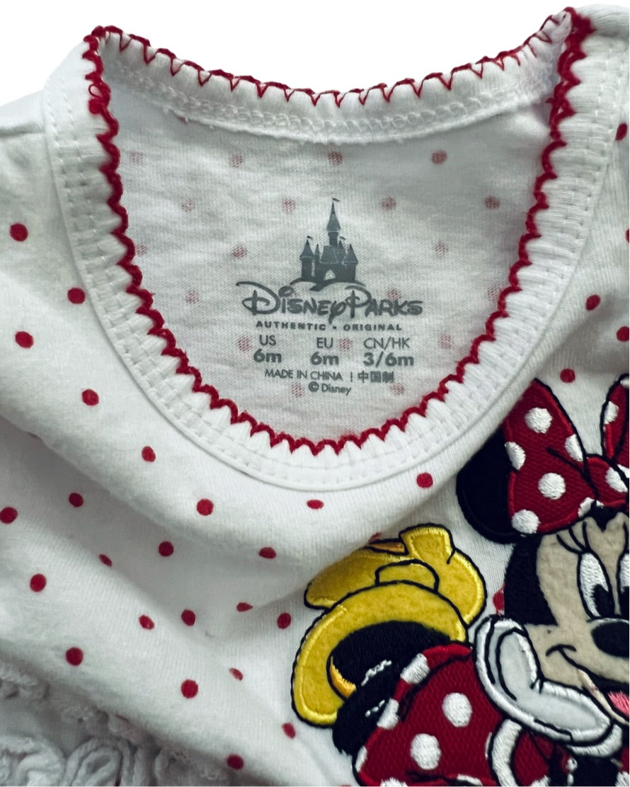 6M Baby Girl DISNEY Minnie Mouse Bubble Romper Outfit