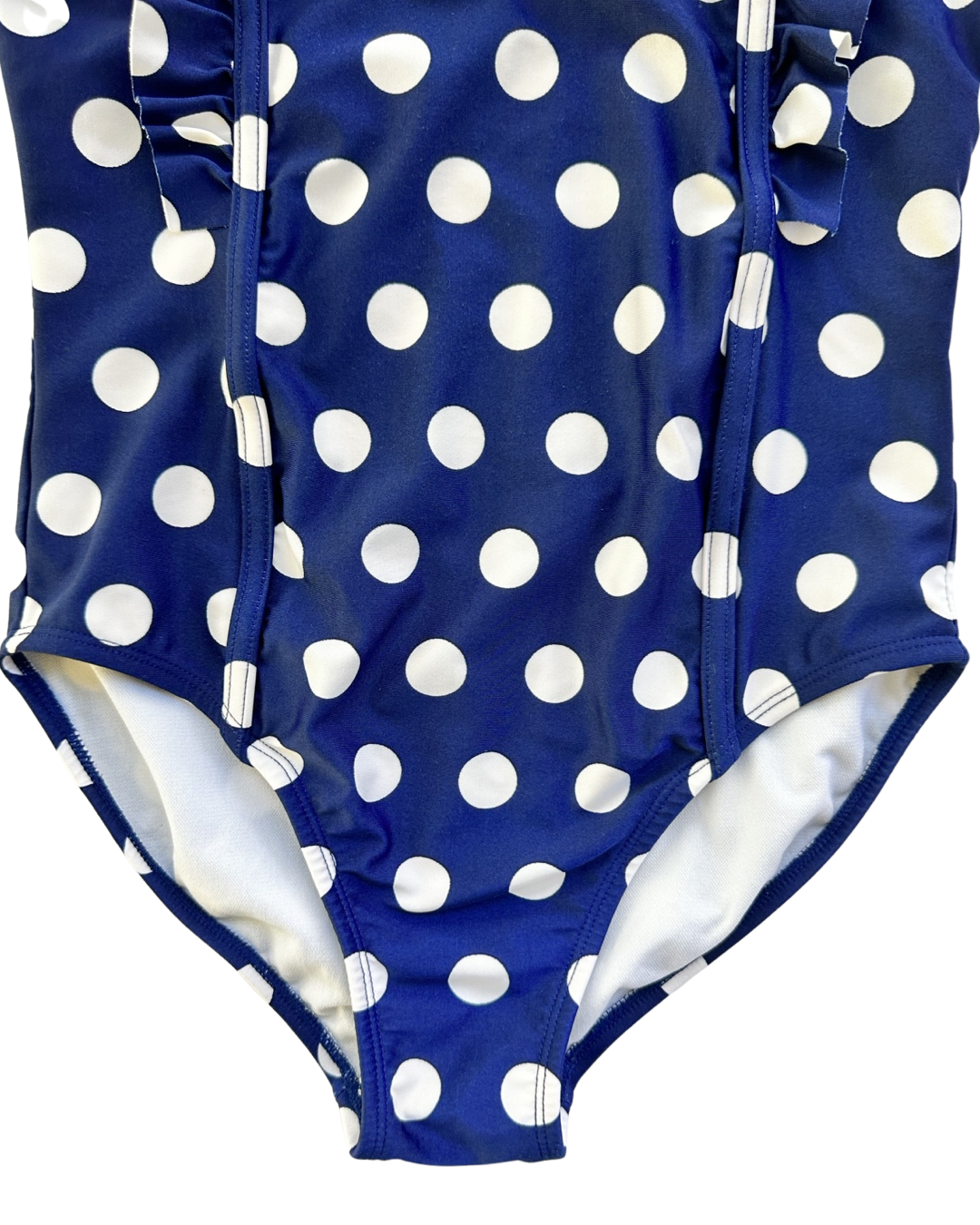 Girls Large Size 10/12 Cat & Jack Navy Polka Dot One Piece Swim Suit