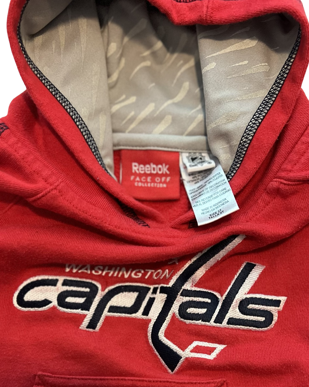 2T Toddler Boy NHL Reebok Washington Capitals Hockey Hooded Sweatshirt