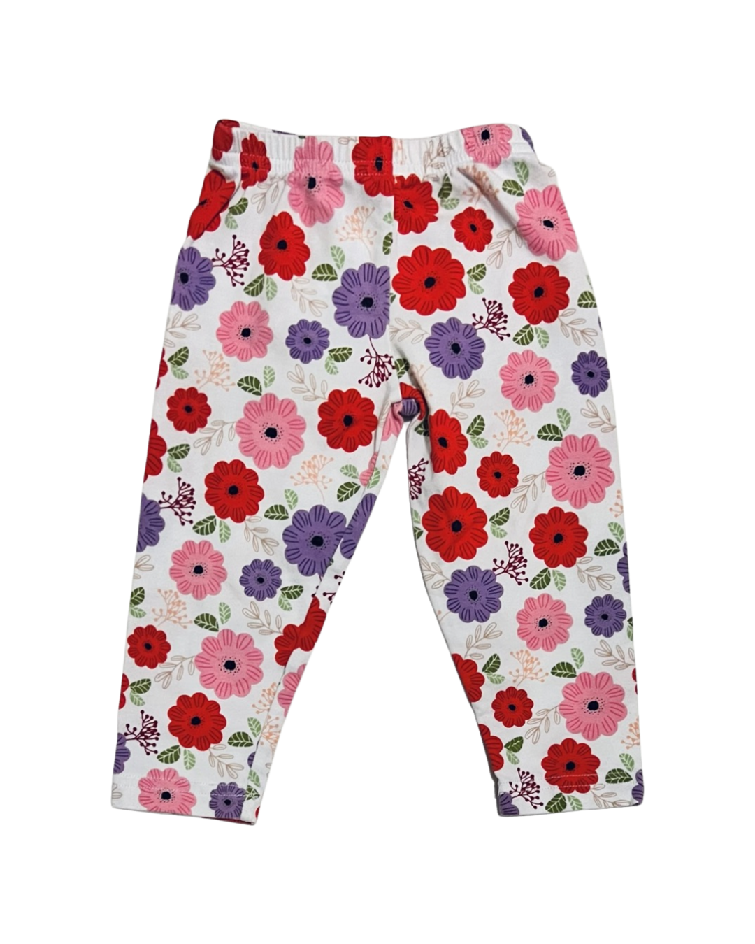 12M Baby Girl GoodLad 2 Pc Pink Floral Top & Leggings Outfit