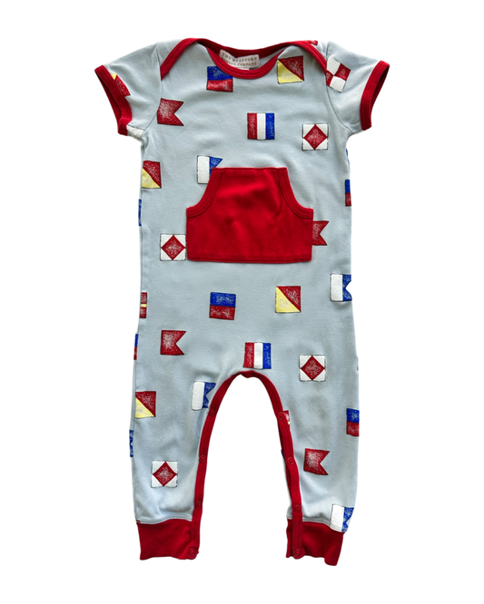 12M-18M Baby Boy The Beaufort Bonnet Company TBBC Flags Romper
