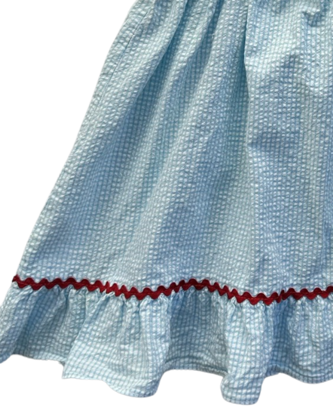 18M Baby Girl StellyBelly Blue Seersucker Smocked Crab & Lobster Dress