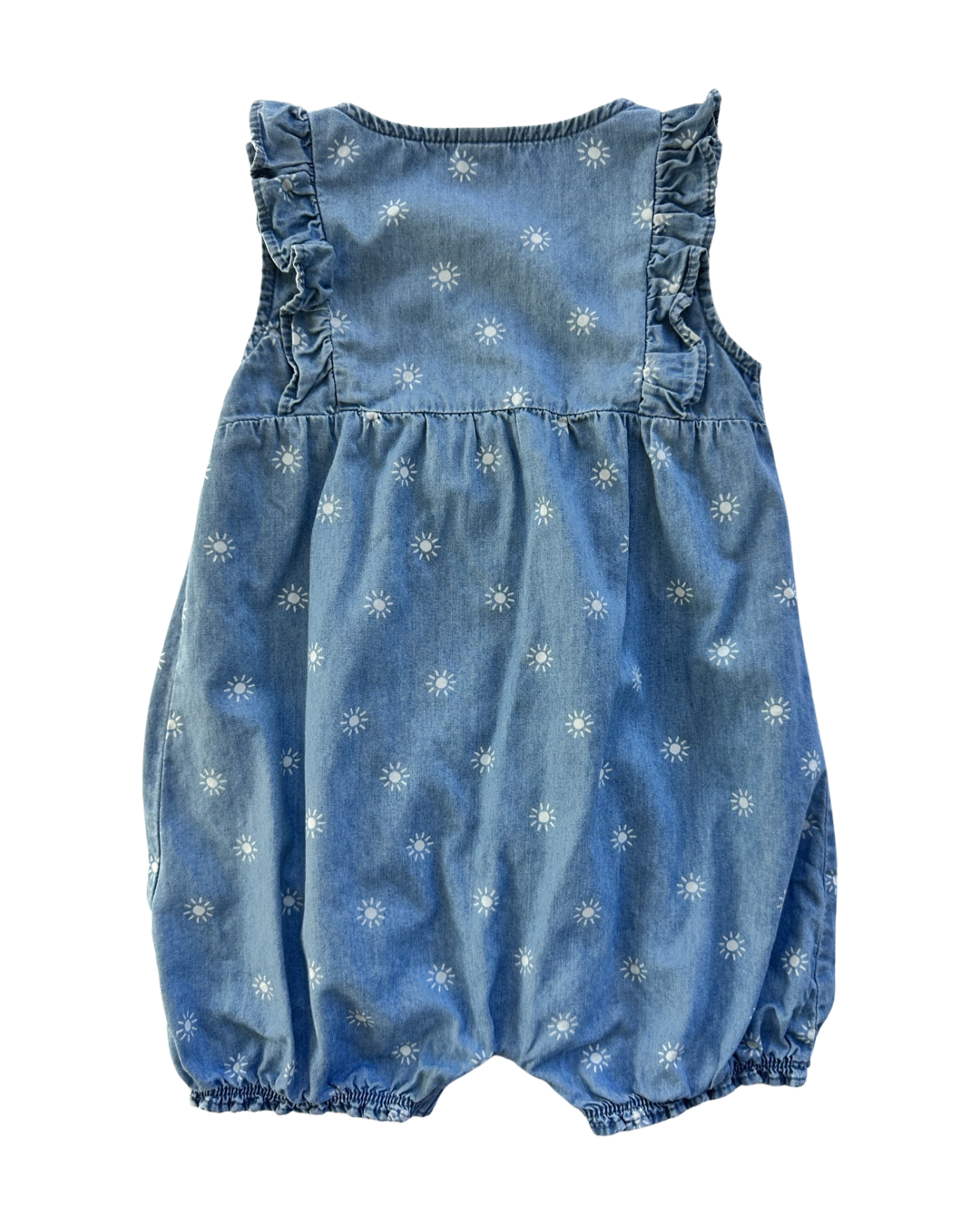 24M Baby Girl Carter’s Chambray Sunshine Bubble Romper