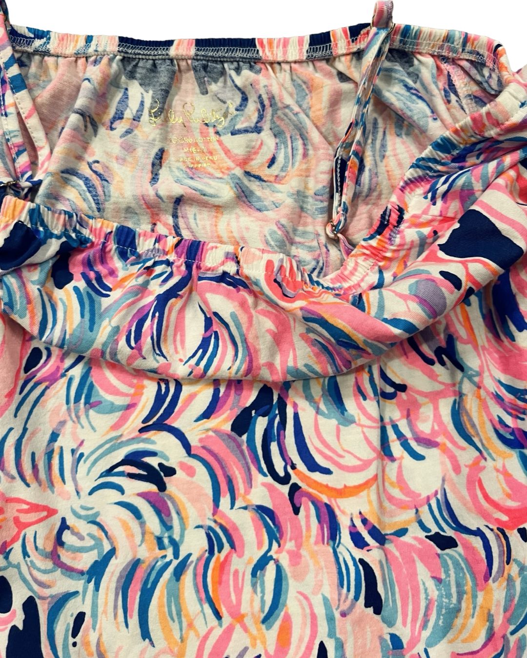 Toddler Girl size 6/7 Lilly Pulitzer Ostrich Dress Pink / Navy