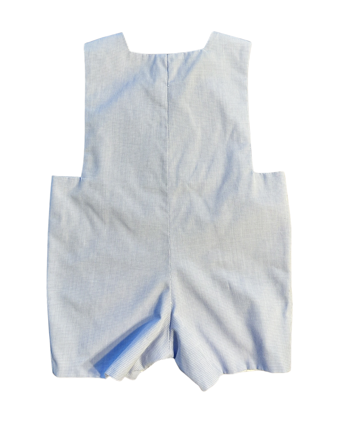 6M Baby Boy Light Blue Hand Smocked Silly Goose Cross Romper
