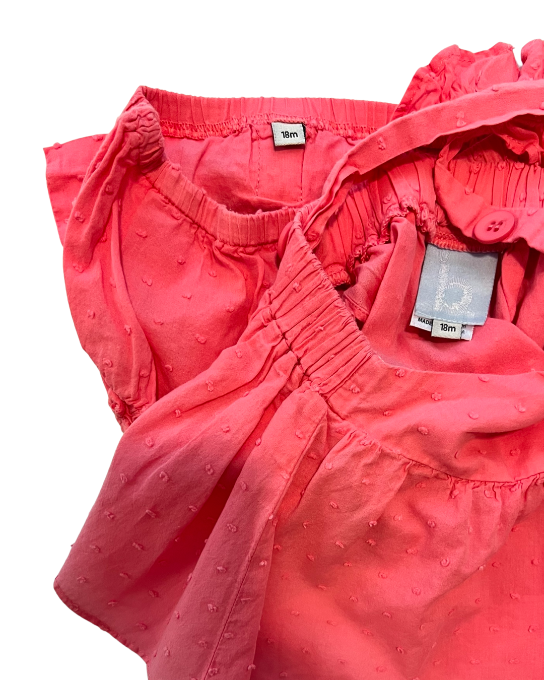 18M Baby Girl Bella Bliss Pink Swiss Dot Swing Back 2PC Set