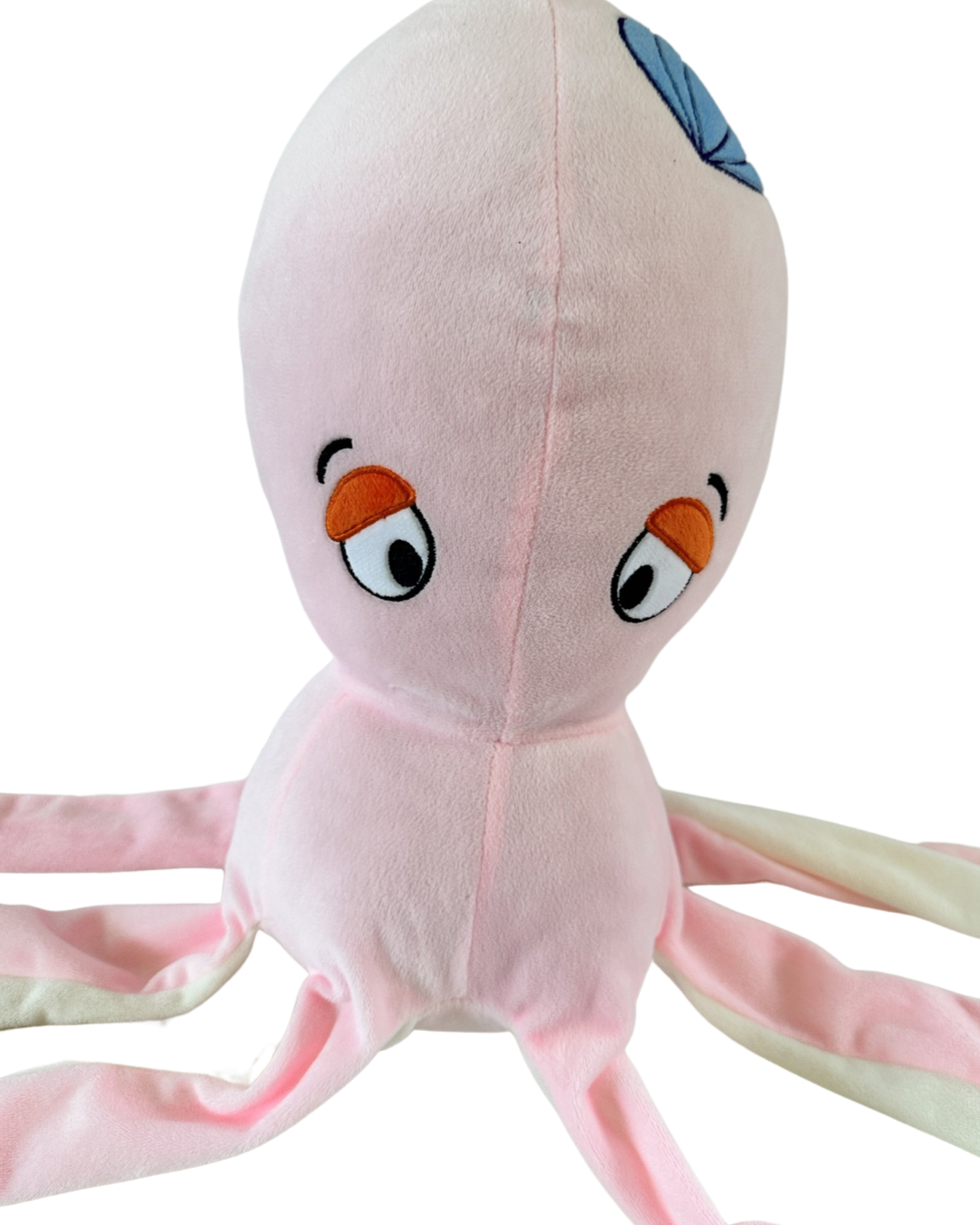 Large 38” Plush Pink Octopus with Crinkle Noise Tentacles