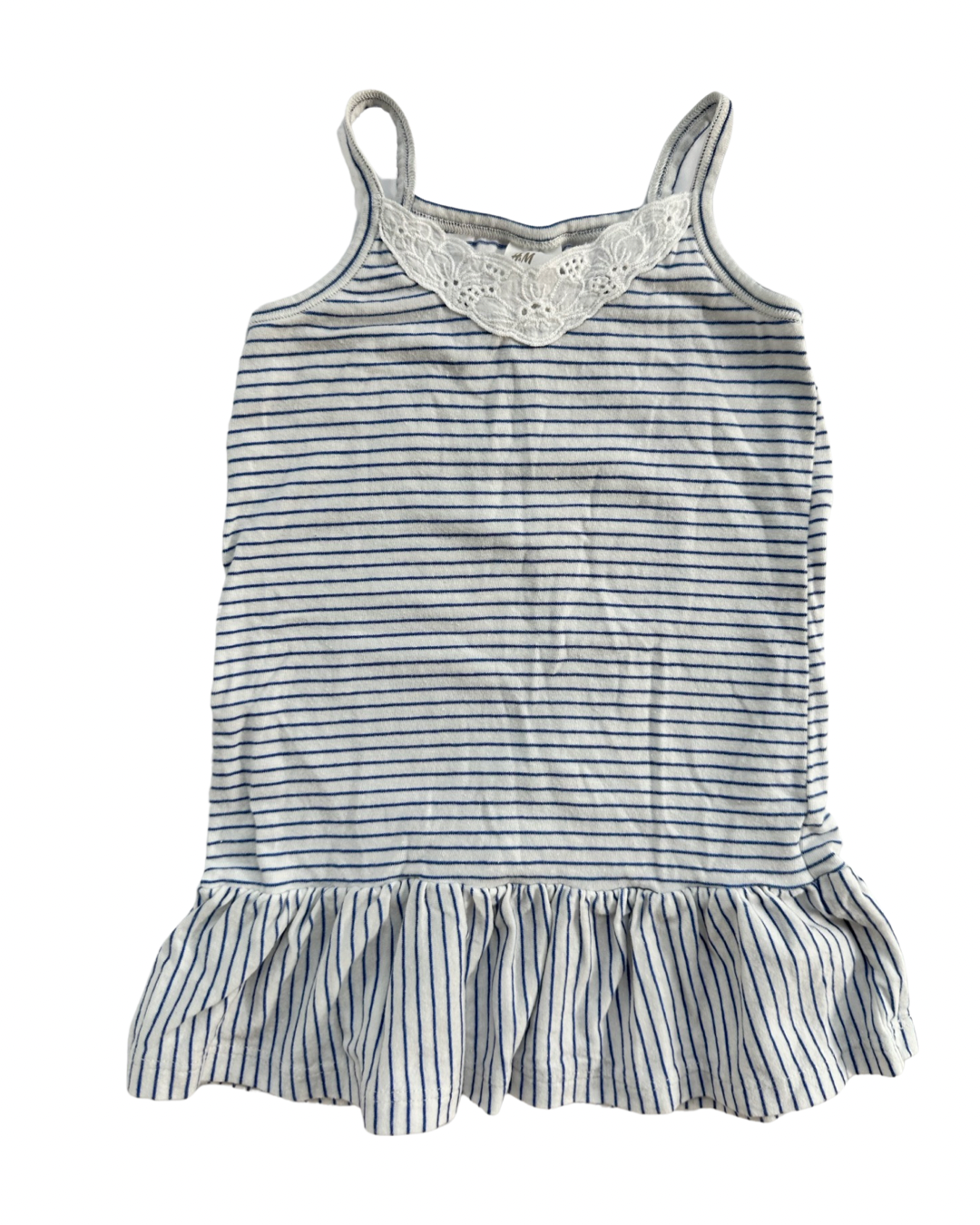 12M-18M Baby Girl H&M Blue & White Striped Dress