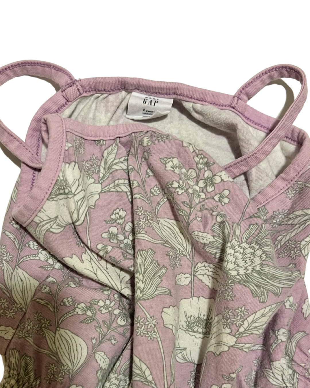 2T Toddler Girl Baby Gap Purple Floral Romper