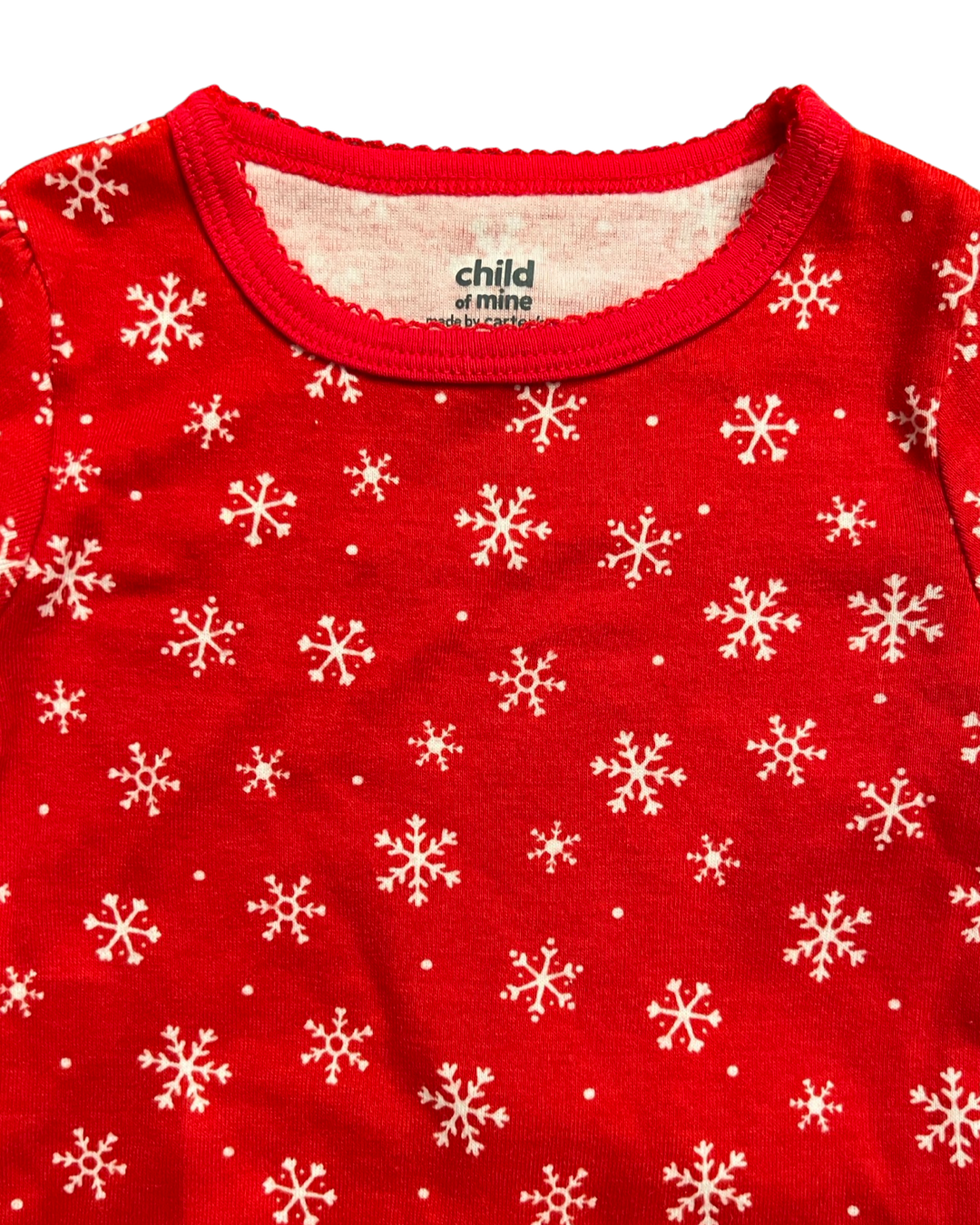 6-9M Baby Girl Carters Child Of Mine Red Winter Snowflake PJs