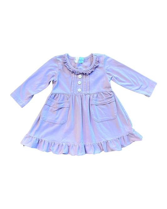 2T Toddler Girl Purple Boutique Alyssa’s Garden Dress
