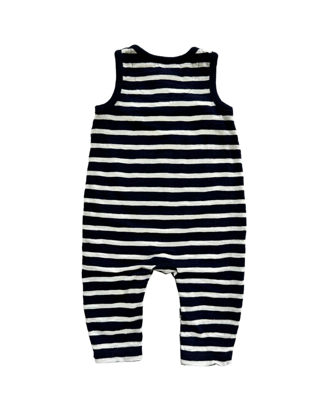 6M-12M Baby Boy Navy / White Striped Baby Gap Romper
