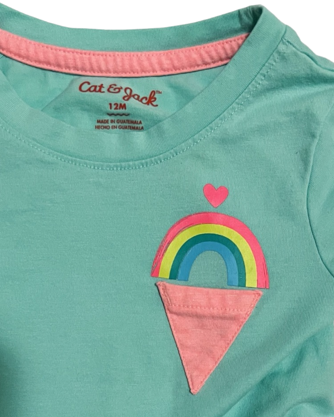 12M Baby Girl Aqua Cat & Jack Ice Cream Top