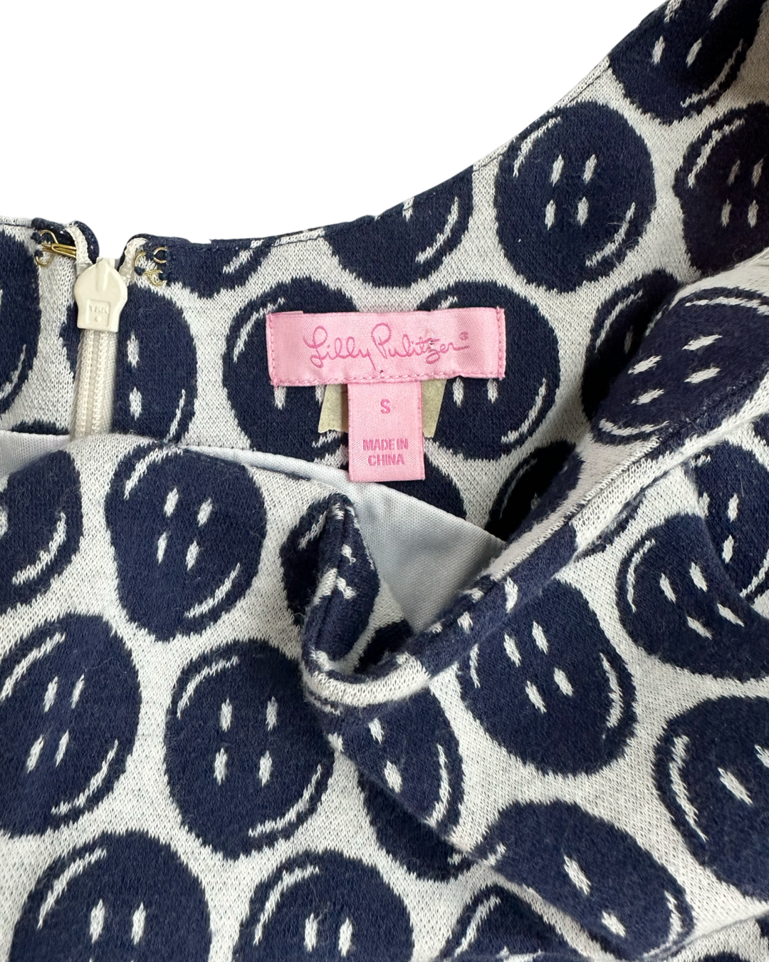 Women’s Size Small Lilly Pulitzer Navy Button Knit Dress