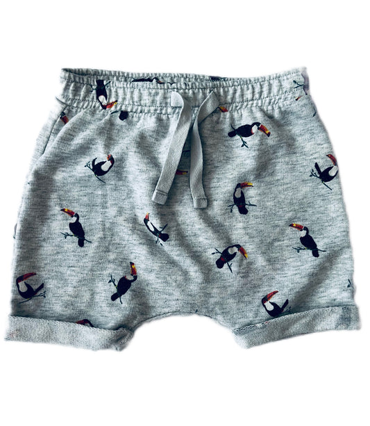 6-12M Baby Boy Old Navy Gray Toucan Shorts