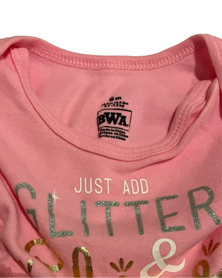 6M Baby Girl Pink Skirted Tutu Onesie