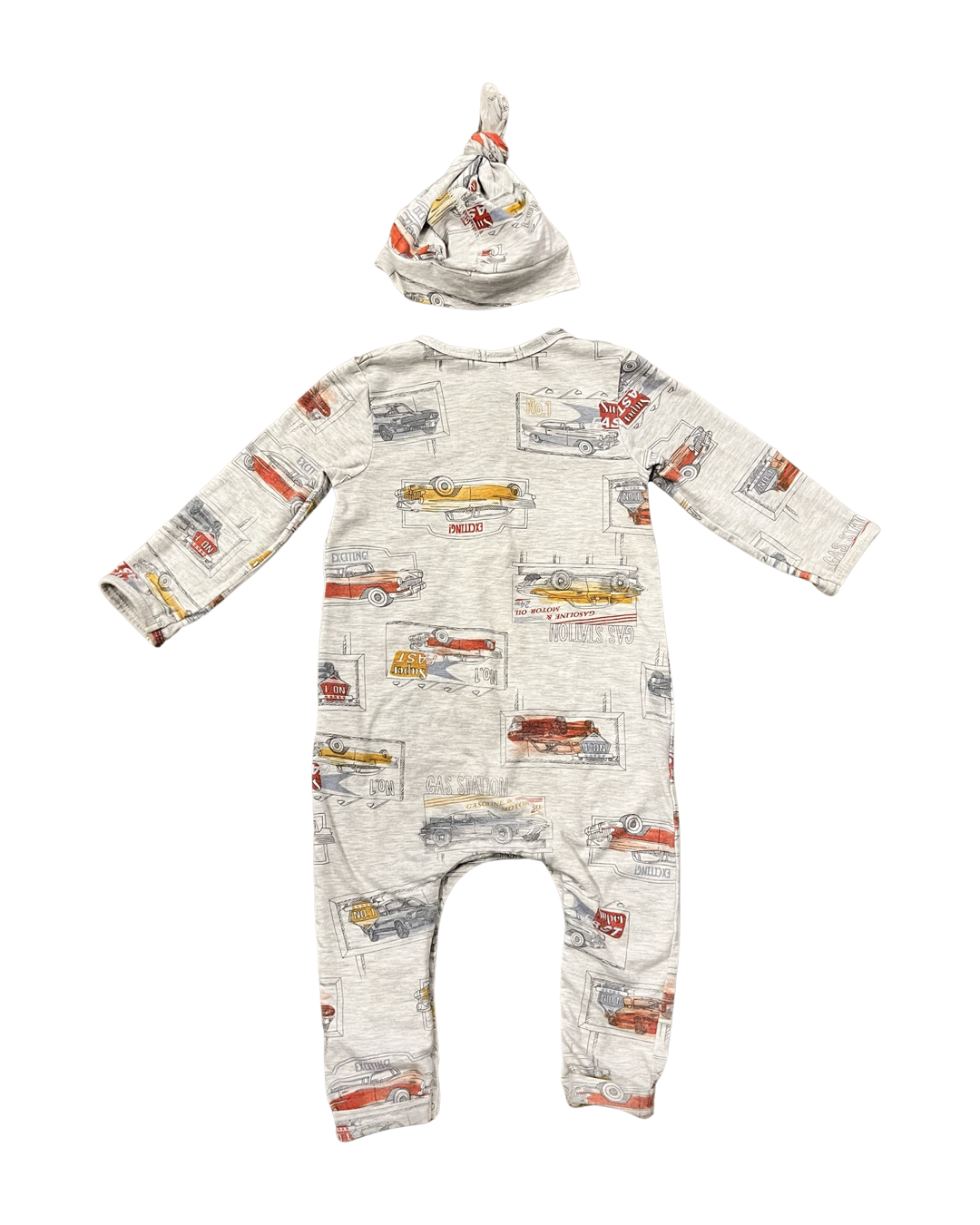 12M Baby Boy Kidding Around Car Romper w/ Hat