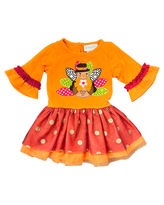 18M Baby Girl Emily Rose Thanksgiving Turkey Dress