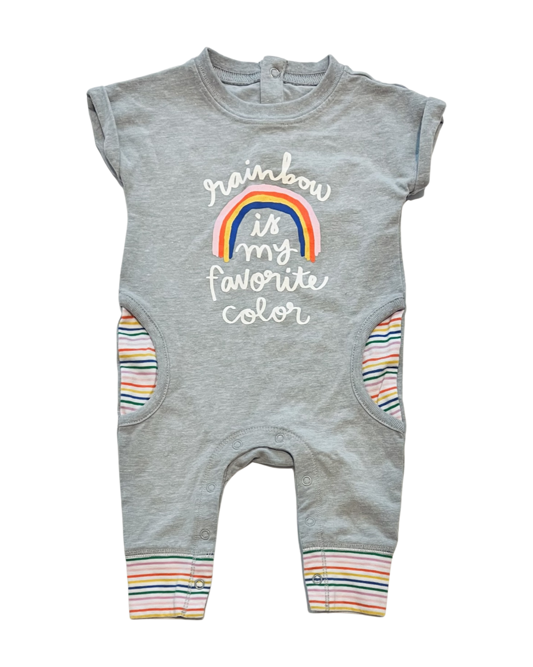 Newborn Baby Girl Cat & Jack Rainbow Romper