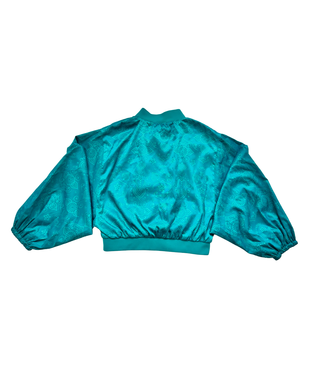 Girls Size 13Y Disney Aladdin / Princess Jasmine Arabian Nights Teal Bomber Jacket