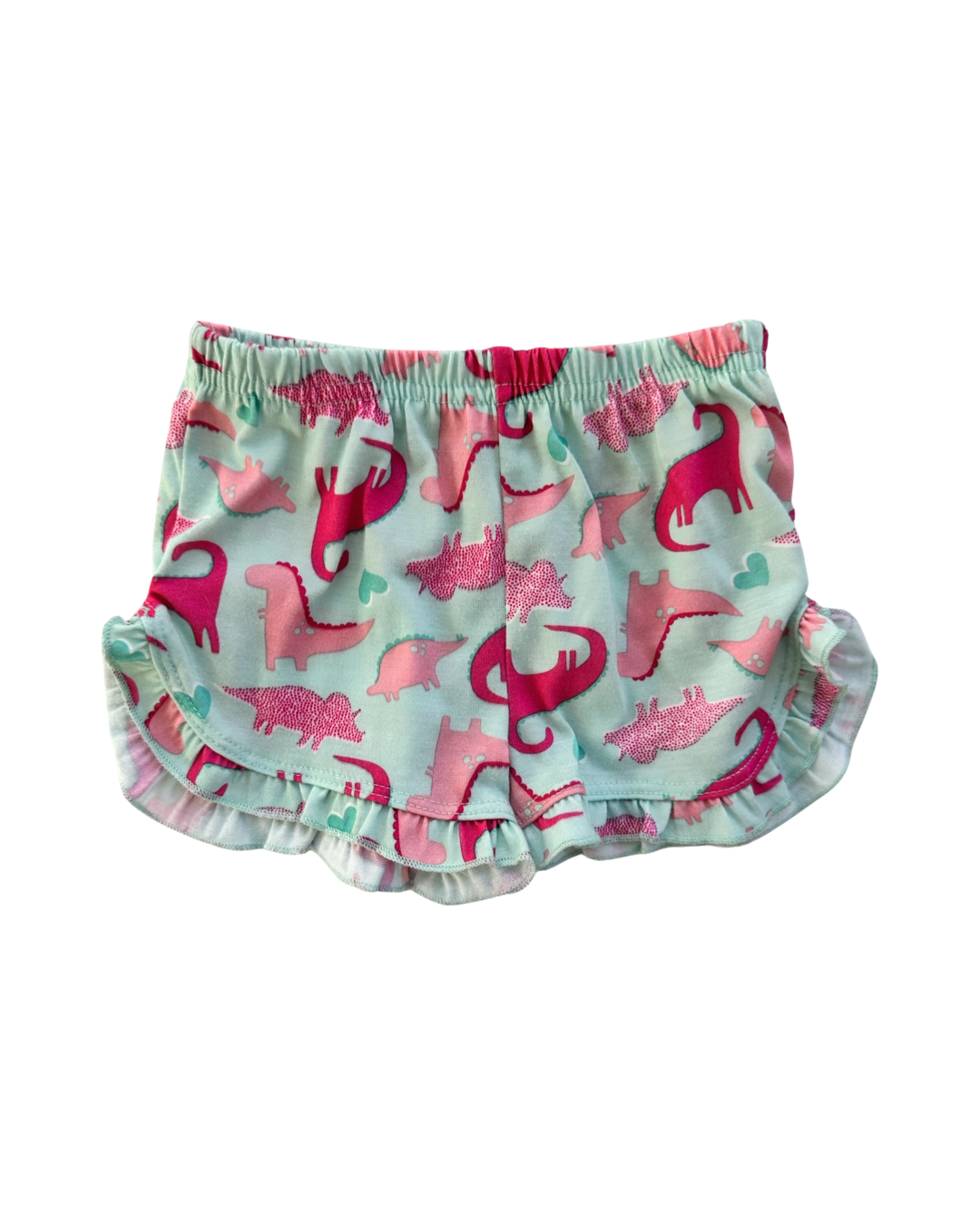 12M Baby Girl Carters Pink / Aqua Dinosaur PJs Shorts & Tank