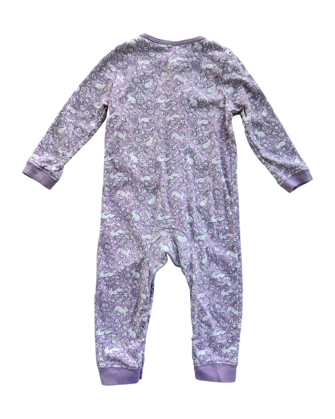 12M-18M Baby Girl Mini Boden Purple Bunny Rabbit Sleeper