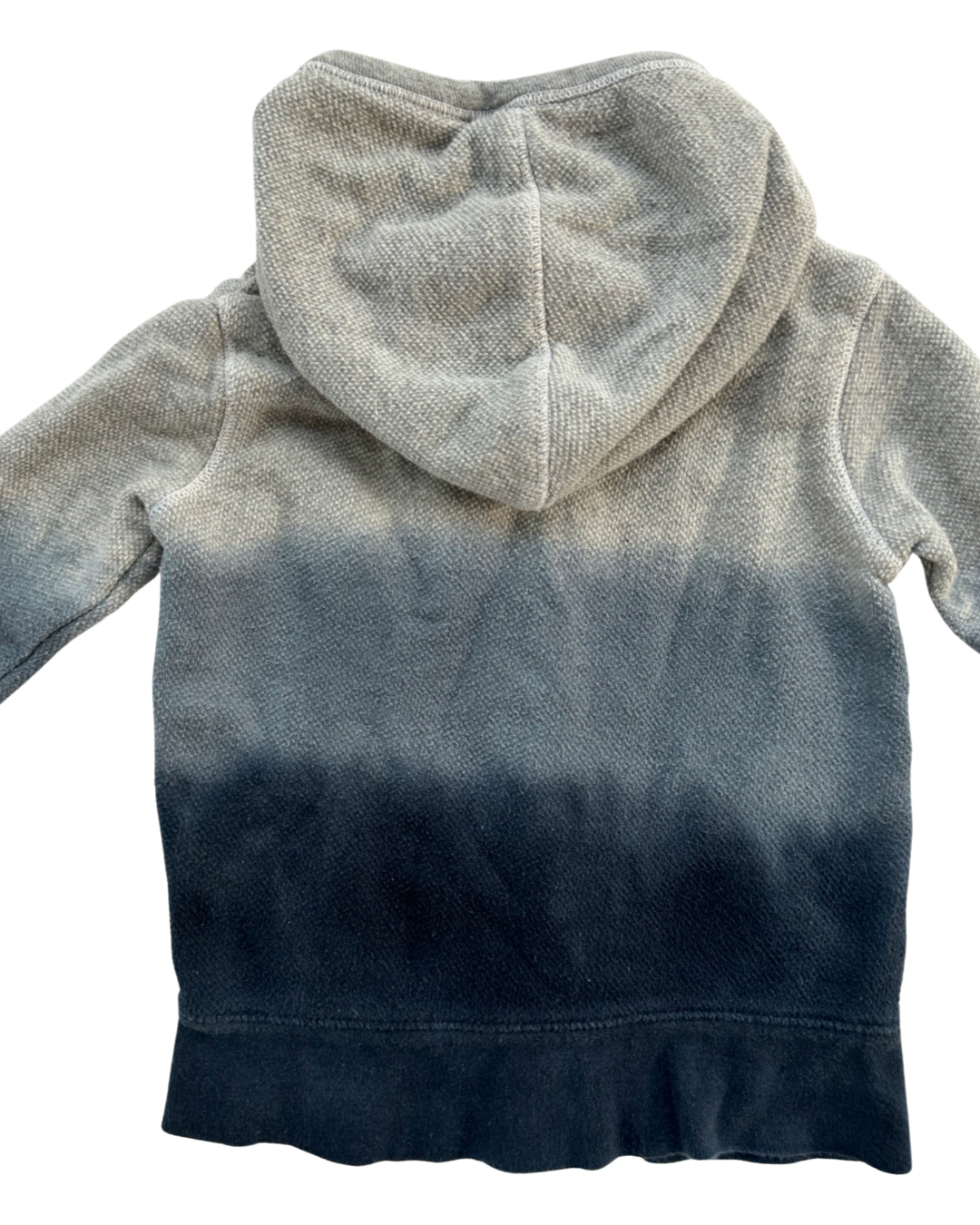 18M Baby Boy Burt’s Bees Organic Cotton Blue Ombré Tie Dye Zip Up Hoodie Shirt