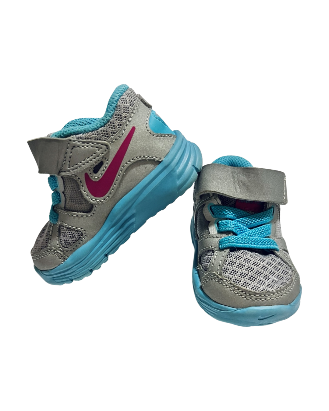 2C Baby Girl Gray & Teal Nike Sneakers Tennis Shoes
