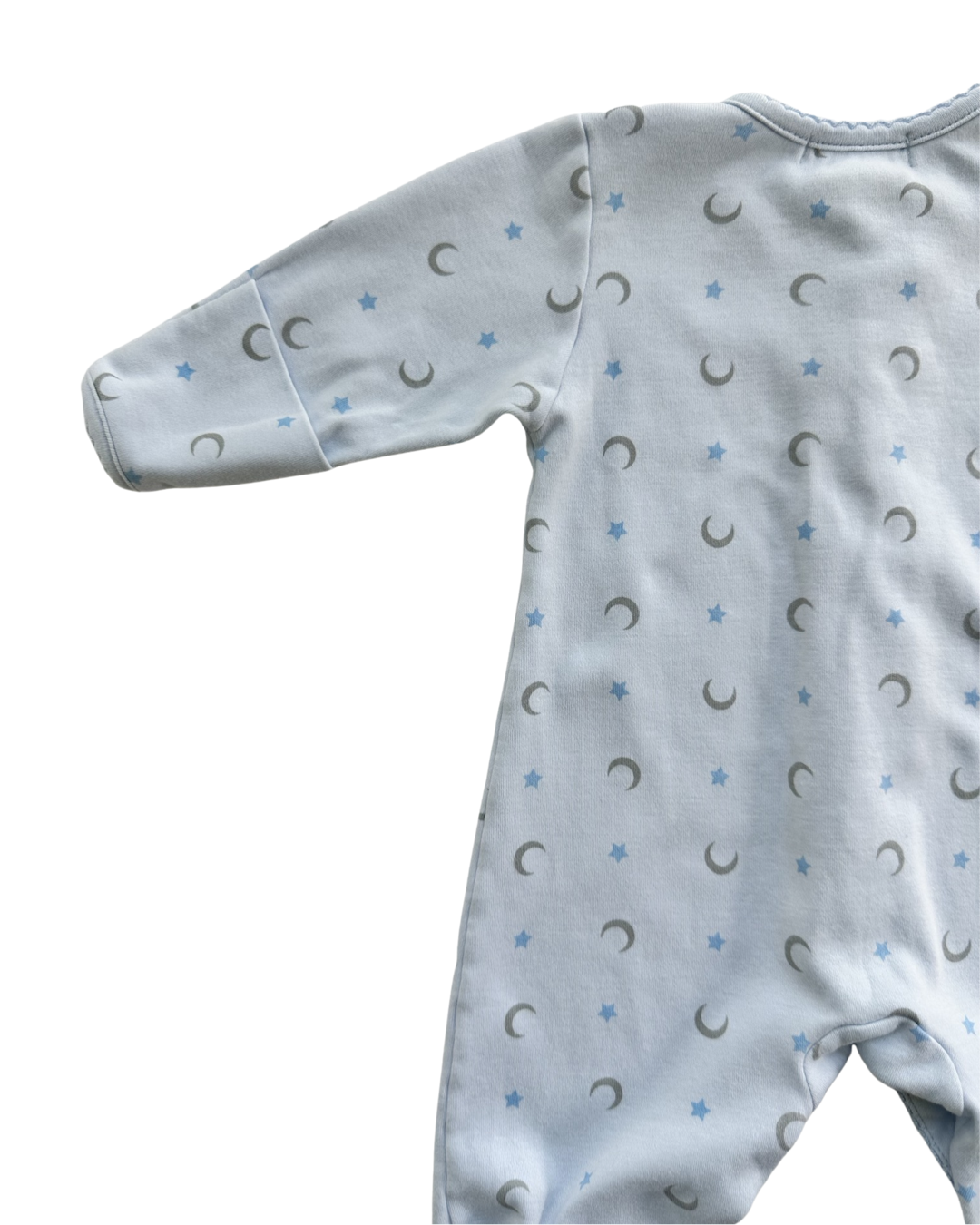0-3M Baby Boy Light Blue Moon & Stars Lyda Baby Boutique Sleeper