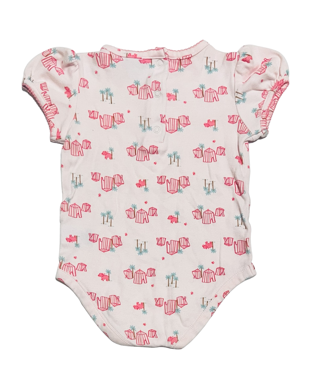 6-12M Baby Girl Janie & Jack Pink Elephant Onesie