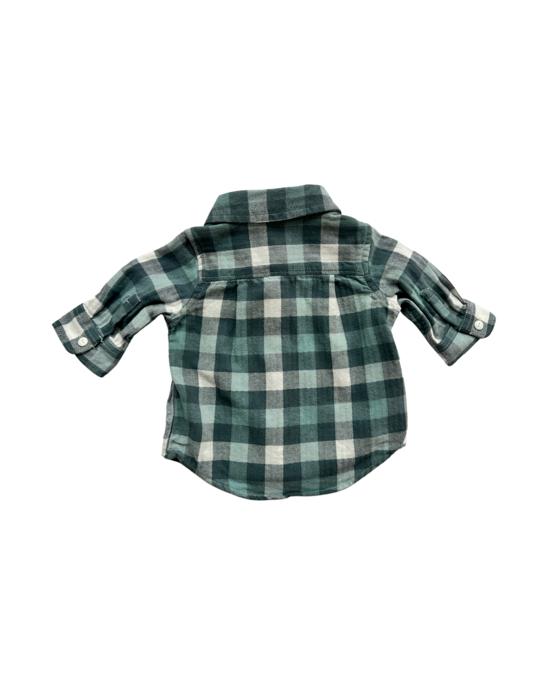 0-3M Baby Boy Baby Gap Gray Flannel Shirt